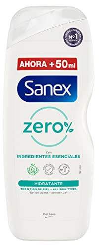 Sanex Zero% Piel Normal, Gel de Ducha o Baño, Hidratante, 600ml