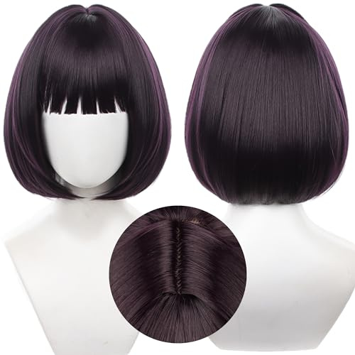 Amine Bungou - Parrucca per cosplay di cani randagi, capelli corti e lisci, con frangia, per Halloween, Comic Con, Cosplay Show