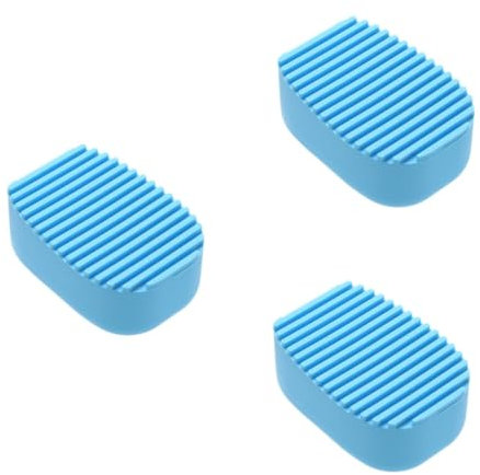 Healeved 3pièces Mini Planche à Laver Silicone Brosse De Nettoyage Portable pour Vêtements Chaussures Carrelage Bleu