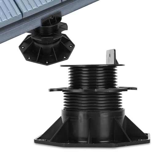 Vkechh Cuscinetto regolabile in altezza, 30 piedini per terrazze, 60 – 140 mm, cuscinetto per piastre per terrazze, lastre in pietra, WPC, piastre per pavimenti
