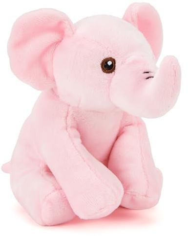 Zappi Co Elsa l'Elefante Rosa Peluche (15cm) - Morbido, Coccoloso, 100% Riciclato - Colorato Amico con la Proboscide