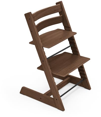 Silla Tripp Trapp de Stokke, Roble Marrón Cálido - La silla que crece con el niño - Cómoda y ergonómica - Fabricada con madera de roble