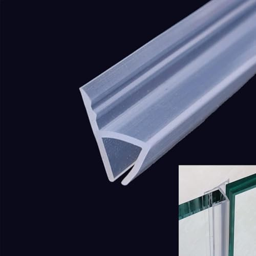 ACESOME Junta para puerta de ducha de cristal de 2 metros, junta de silicona para puertas de ducha, junta de silicona para puerta de cristal (forma H, sella juntas de 0-10 mm, para vidrio de 8 mm de