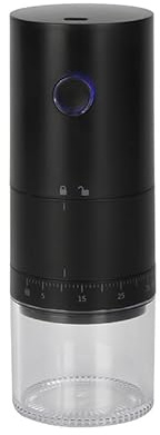 Molinillo de café eléctrico portátil con 38 ajustes de molienda ajustables, rebaba cónica de núcleo de cerámica recargable por USB, molinillo de granos de café para espresso, prensa francesa, viajes