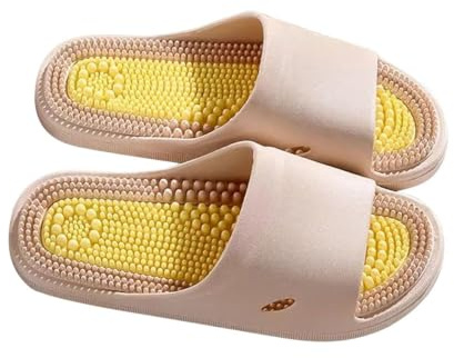Komfort Massage-tofflor Akupressur Sandaler Fotmassage Skor Reflexologi Akupunktur Tofflor För Män Kvinnor Minska Fötternas Neuropati, Smärtlindring Och Spänningar(Apricot,40/41 EU)