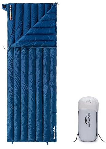 Naturehike Ultralight Down Sleeping Bag for Adults - 85% Down Content & 650 Fill Power Backpacking Sleeping Bag for 42/52℉, Compact, Expendable, Spliceable for Couples, for Hiking Camping Hunting