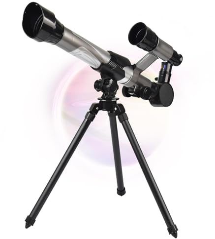 Astronomiskt Teleskop För Barn | Bärbart vetenskapligt Teleskop Med Stativ | Och 3 Objektiv, Vetenskaplig Och Pedagogisk Utforskningsleksak För Nybörjare Barn