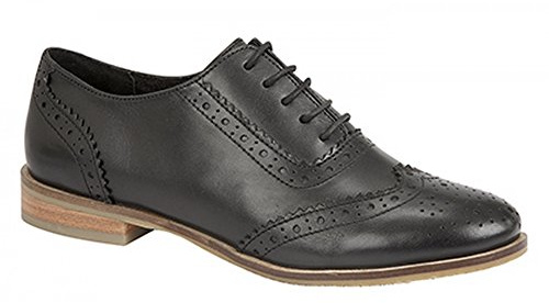 Cipriata Natasha Femmes Cuir Brogue à Lacets Noir - Noir, 5 UK