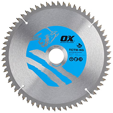 OX Wood Cutting Negative Rake Circular Saw Blade 216/30mm, 60 Teeth ATB