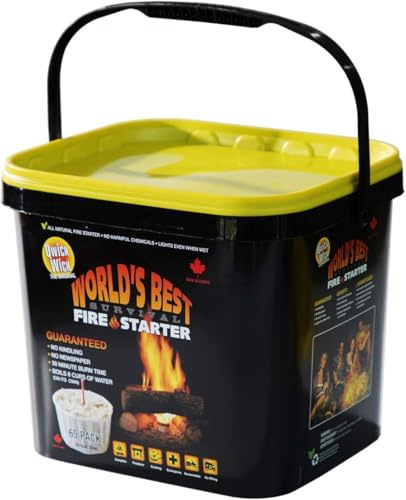 Qwick Wick Fire Starters - Great for Fireplace, Wood Stoves, Camp Fire - 100% Natural - Made in Canada (65)