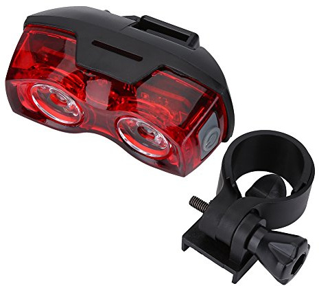 Asixx Bike Tail Light, Outdoor LED Bike Rear Lamp or Tail Warning Red Light Has 2 LED Lights,Powered by Two AAA Batteries and Energy-saving