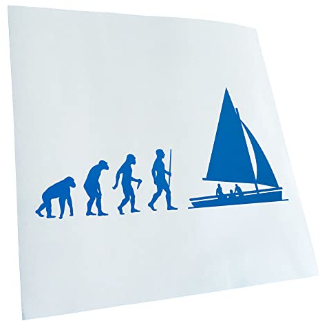 Kiwistar - Autocollant - en forme de voile - bleu - G24 - Pour voitures, vélos, véhicules, motos, cyclomoteurs, tuning, vitres arrière