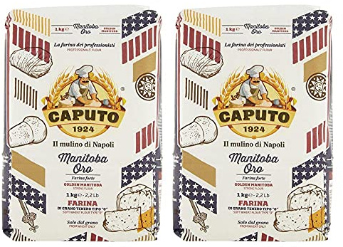 Caputo Manitoba Oro - Farina di Manitoba dorata, 1 kg (confezione da 2)