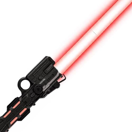 OSDUE Ljussabel för barn, RGB 7 färger LED-lasersvärd, lasersvärd med ljus och ljud, elektronisk leksaksljussabel för Halloween-pynt, nyårsfesttillbehör, svart