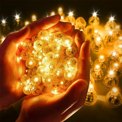 Mini LED Licht 120 Stück , Ballons Lichter, Bunt Led Ballonlichter, Led Bottlelight, Dekorative Mini-Kugelleuchte, led Party luftballon Licht für Girlande, Geburtstag Hochzeit Halloween Dekoration