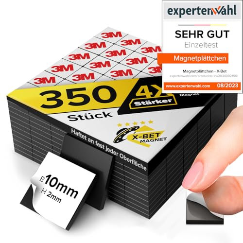 Square Flexible Magnets with Adhesive Backing - (350pcs 0.4x0.08/1x0.2cm) Magnetic Tape for Whiteboard, Fridge - Stickers for Planning and Organization - Teacher Must Have - Classroom Supplies