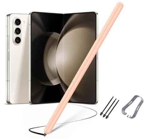 SHIEID Galaxy Z Fold 6 S Pen Fold Edition Stylo S de rechange fin avec technologie anti-buée, compatible avec Samsung Galaxy Z Fold 6/Z Fold 5/Fold 4/Fold 3 + pointes/plumes, rose