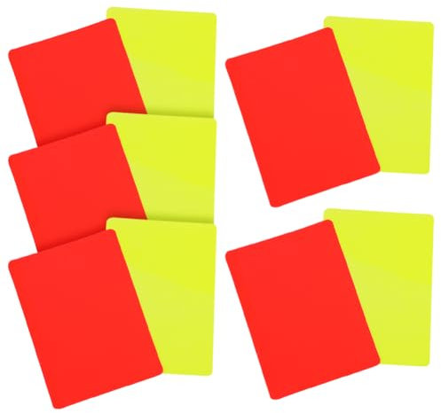 FSSTUD Sport-Schiedsrichterkarten, Rot und Gelb, Fußball-Schiedsrichterkarten, Fußball-Warnkarten, Basketball, Strafkarten für Trainingswettbewerbe, 10 Stück