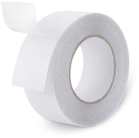 Hejo Bande Antidérapante Escalier, 5cm×10m Antiderapant Escalier, Anti Dérapant Escalier Imperméable, Scotch Antidérapant Transparente, Adhésif Antidérapant pour Marches, Sol, Baignoire