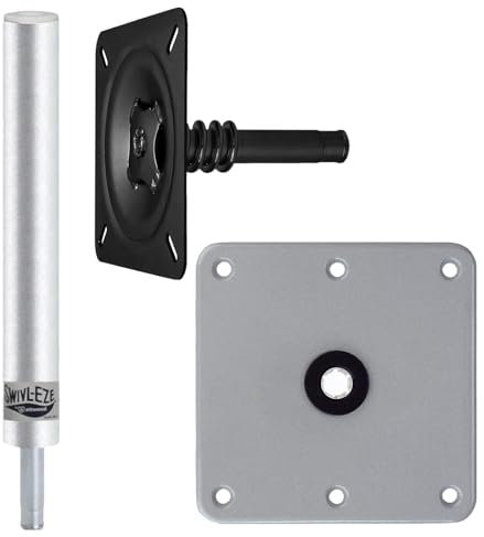 Bootssitz-Halterungs-Set, Bootssitz und Sockel-Kombination mit Bootssitzhalterung – Bootssitz-Pfosten, Boots-Sitz-Basisplatte für Deck-Bootsitz, robustes Bootszubehör