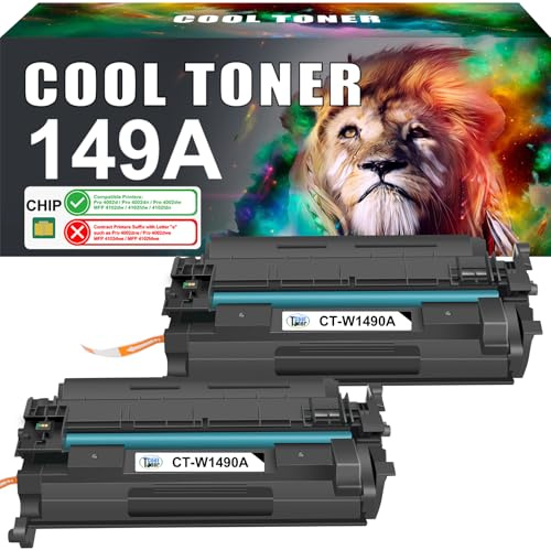 149A MFP 4102fdw 4102dw Toner (Mit Chip) Kompatibel für HP 149A 149X für LaserJet Pro MFP 4102fdw 4102dw 4102fdn Pro 4002dn 4002d 4002dw W1490A W1490X (Schwarz, 2er-Pack)