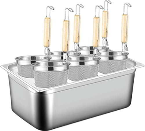 Pentole per la Pasta, cuocipasta, pentola per la Pasta a 2/4/6 Fori con Inserto scolapasta, pentola Quadrata in Acciaio Inox con Coperchio per Gnocchi di Verdure e Pasta.