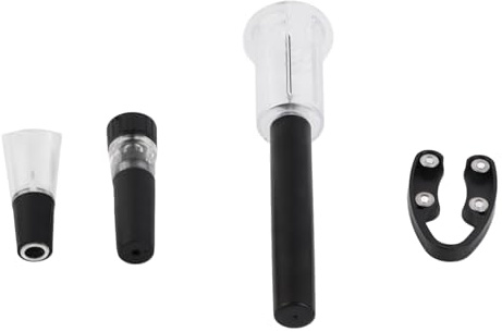 Fafeicy Juego de Abridores de Vino, Sacacorchos con Cortador de Aluminio, Tapón de Vacío, Vertido, Inalámbrico Portátil, Kit de Botella de Sacacorchos de Vino