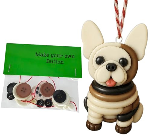 Kits de Navideños de Botones Figura De Perro Lindo