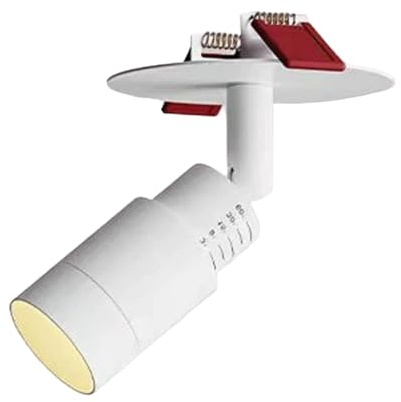 Jadssox Foco Empotrable LED De 3° A 60° Con Zoom For Techo Focos Empotrables Ajustables, Focos Direccionales, Lámparas De Acento For El Hogar, Cuadros, Plantas Y Pinturas(White-3500K,7W)