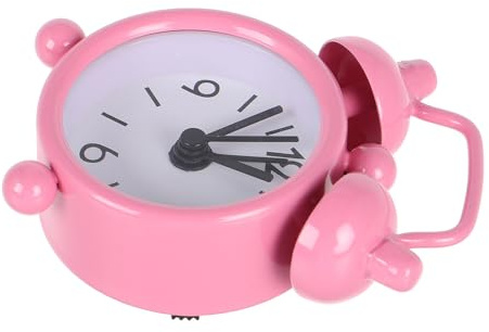 POPETPOP Maison de Poupée Horloge Fonctionnelle Décor Rose pour Collectionneurs et Accessoires de Maison Poupée