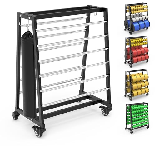 DRKSBesto Heavy-Duty 12-Rod Wire Spool Rack, Adjustable Cable Caddy & Dispenser with Locking Casters, Includes Steel Pipe Storage Bag & 8 Hooks for Electrical and Industrial Use