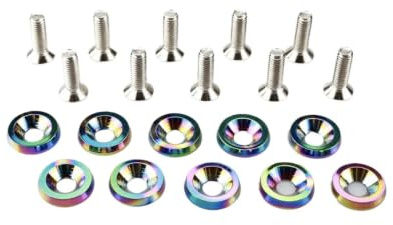 M6 bilnummerskylt Ramskruvar med packningar 10-pack maskinvara for automatisk montering