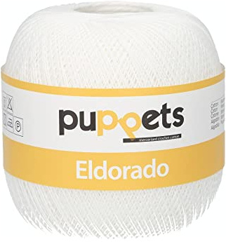 Puppets Eldorado, styrka: 16, presentation: 100G, löplängd: 70 m 7001 virkgarn