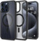 Spigen für iPhone 15 Pro Ultra Hybrid Frost MagFit Hülle [Anti-Yellowing] Case Handyhülle Transparent Dünn Slim Kompatibel mit MagSafe -Schwarz