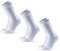 DANISH ENDURANCE Crew Laufsocken (3|5 Paar), Halbhohe Sportsocken, Kompression, Unisex, für Damen & Herren, Weiß, 43-47