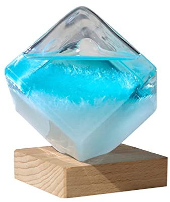 Verre Tempête, Créatif Et Élégant En Cristal, Prévision Météorologique En Forme De Cube, Bouteille De Prévision Météorologique, Nuage De Verre Pour La Décoration De La Maison, Station Météo De Bureau