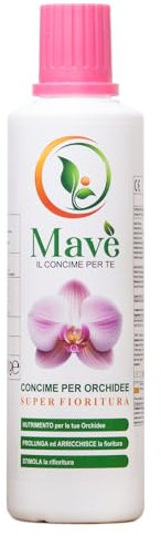 Mavè concime per orchidee Super Fioritura NPK - fertilizzante liquido per orchidea - 500 g - stimola la fioritura