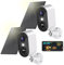 kebruma 2K Solar Wireless Security Camera - Indoor/Outdoor Camera Wireless with Color Night Vision, Rechargeable Battery CCTV Camera Systems for Home Security, PIR Human Detection, IP66, 2 Pack