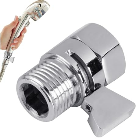 Deilonie Shower Valve, Chrome Brass Globe Valve, 3-Way, 1/2 in Threaded Inlet, G1/2 Outlet, Silver