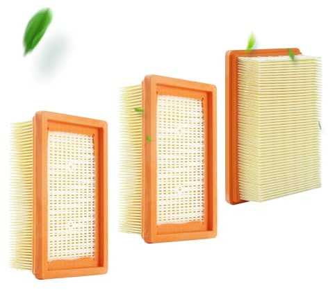 3 Stück für Kärcher Staubsauger Filter,für Kärcher wd6 Staubsauger Mehrzwecksaugern WD4, WD5, WD6, MV4, MV5, MV6 Filter Ersatz,für Filter Nass (3 Stück)