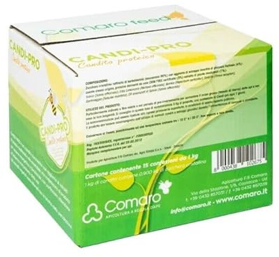 Mondo Ape CANDITO ZUCCHERINO Inverno-Primavera NUTRIMENTO per API - Apicoltura Candi-PRO(proteico) 15 kg - 15 Buste da 1 kg