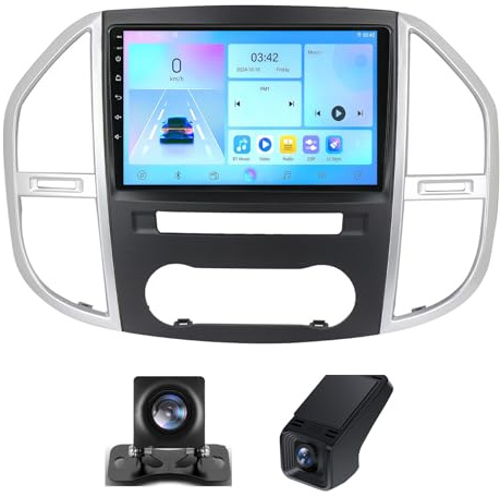 Generic 10 Tum Bilradio Rattreglage för Mercedes Benz Vito 3 W447 2014-2020 Android 13 CarPlay Android Auto DSP FM RDS DAB+ 4G+Wi-Fi Bluetooth 5.0 GPS backkamera ingår+DVR(NF-5)