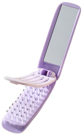 Brosse À Cheveux De Voyage | Portable Pliable Massage | Brosse De Poche Démêlante,Pour Usage Quotidien Sport Travail École Maquillage Toilettage Voyage Transport Sac À Main