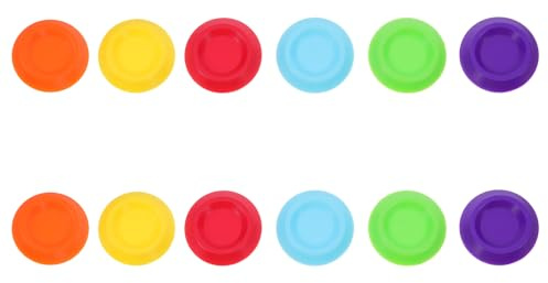 TOGEVAL Lot de 12 Mangeoires pour Cafards 3,4 Cm Bols Alimentaires Multicolores pour Petits Insectes et Reptiles Bol Nourrissant pour Terrariums et Enclos D’Animaux Couleur