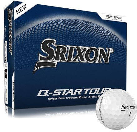 Srixon Q-STAR TOUR Golf Ball with Ultra-Thin High-End Urethane Cover | Spin Skin+ New Generation | Soft Feel | FastLayer Core Technology |12 Pieces | White