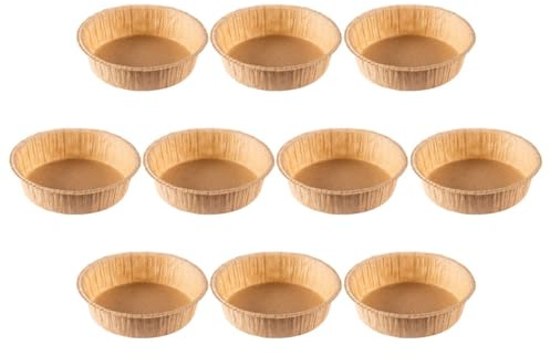 Garneck Teglie di Carta Rotonde Usa e Getta 16 Cm, Set 10 Pezzi per Torta Chiffon Cake, Rivestimenti per Padelle Resistenti al Calore, per Dolci e Salati in Cucina