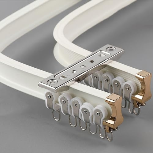 Justerbar 6 m K skena i aluminium – lätt vit flexibel för raka och böjda installationer idealisk för hem- och trädgård användning hållbar och enkel att installera.