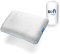 sofi HWS Reisekissen – [Orthopädisches Kissen] ergonomisches Kopfkissen gegen Nackenschmerzen, Nackenkissen Memory Foam für Bett & Reise, Thermoregulierender Bezug – Weiß