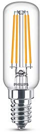 Philips LED classic Lampe, T25, Kühlschranklampe, ersetzt 40W, Warmweiß, 470 Lumen, Glas, Kolbenform klar