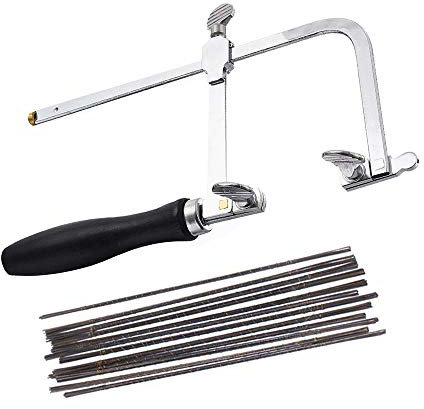 Marco de sierra de joyería ajustable con 144 cuchillas surtidas para hacer joyas y carpintería